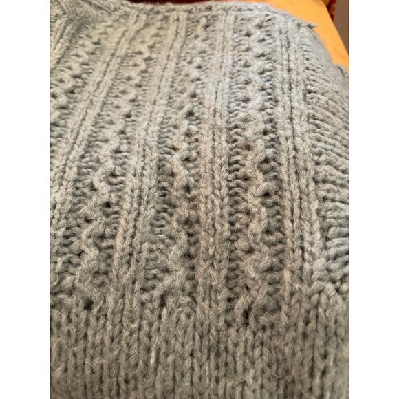 Arpeggio knitwear 20%‎ Wool 5% Alpaca Blue Gray Tunic Chunky Sweater Sz L - Picture 7 of 14